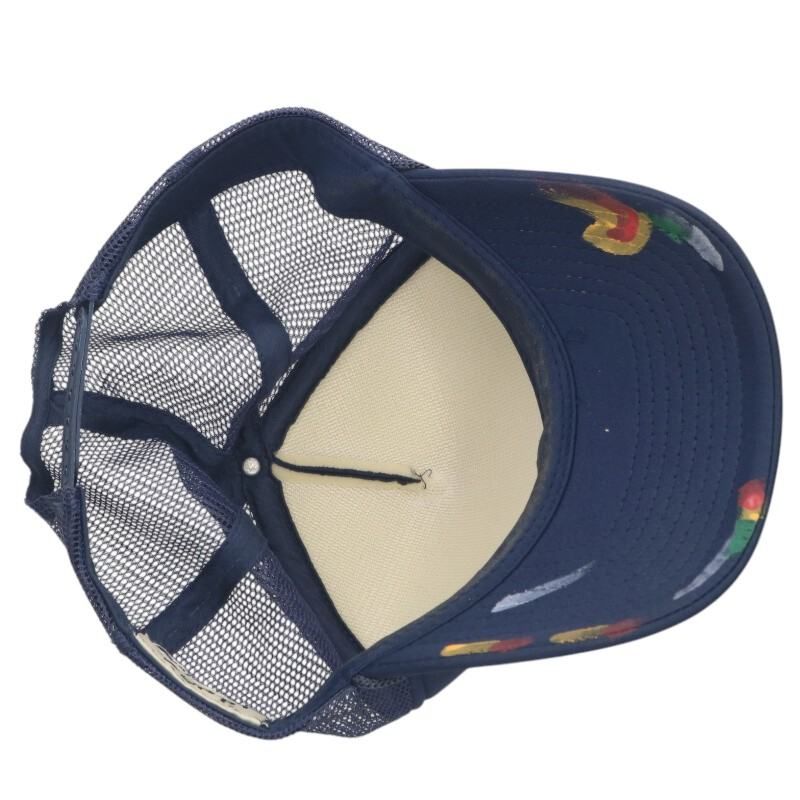 ペイント加工ロゴメッシュキャップ帽子