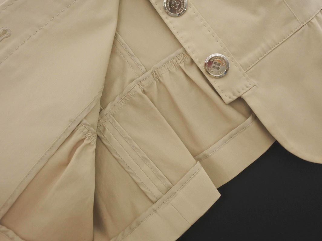 BURBERRY LONDON ノーカラージャケット ベージュ BURBERRY - BURBERRY バーバリー LONDON ノーカラー ジャケット