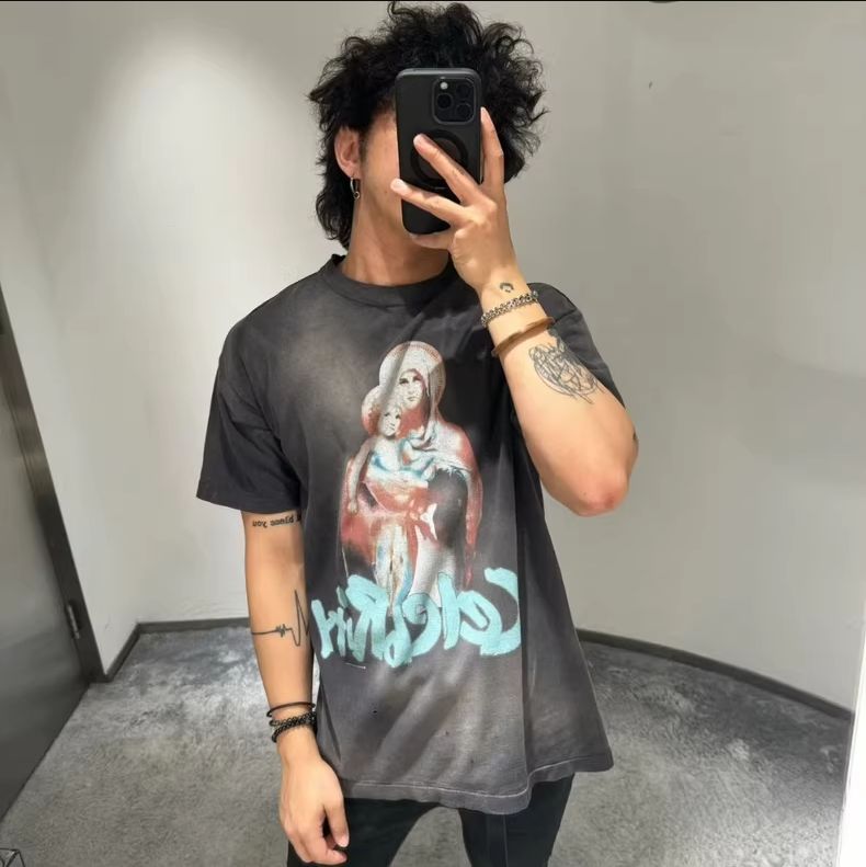 saint michael×shermer academyコラボシャツ Saint Mxxxxxx X Shermer Academy コラボチェックシャツGRAY×RED