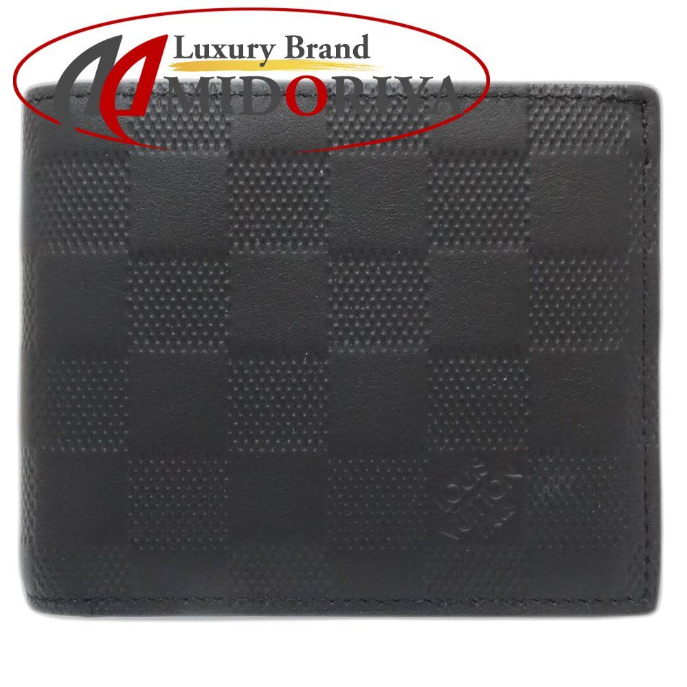 LOUIS VUITTON ルイヴィトン ダミエ 二つ折り財布 ポルトフォイユ ミュルティプル M63124 ダミエ アンフィニ オニキス|181292