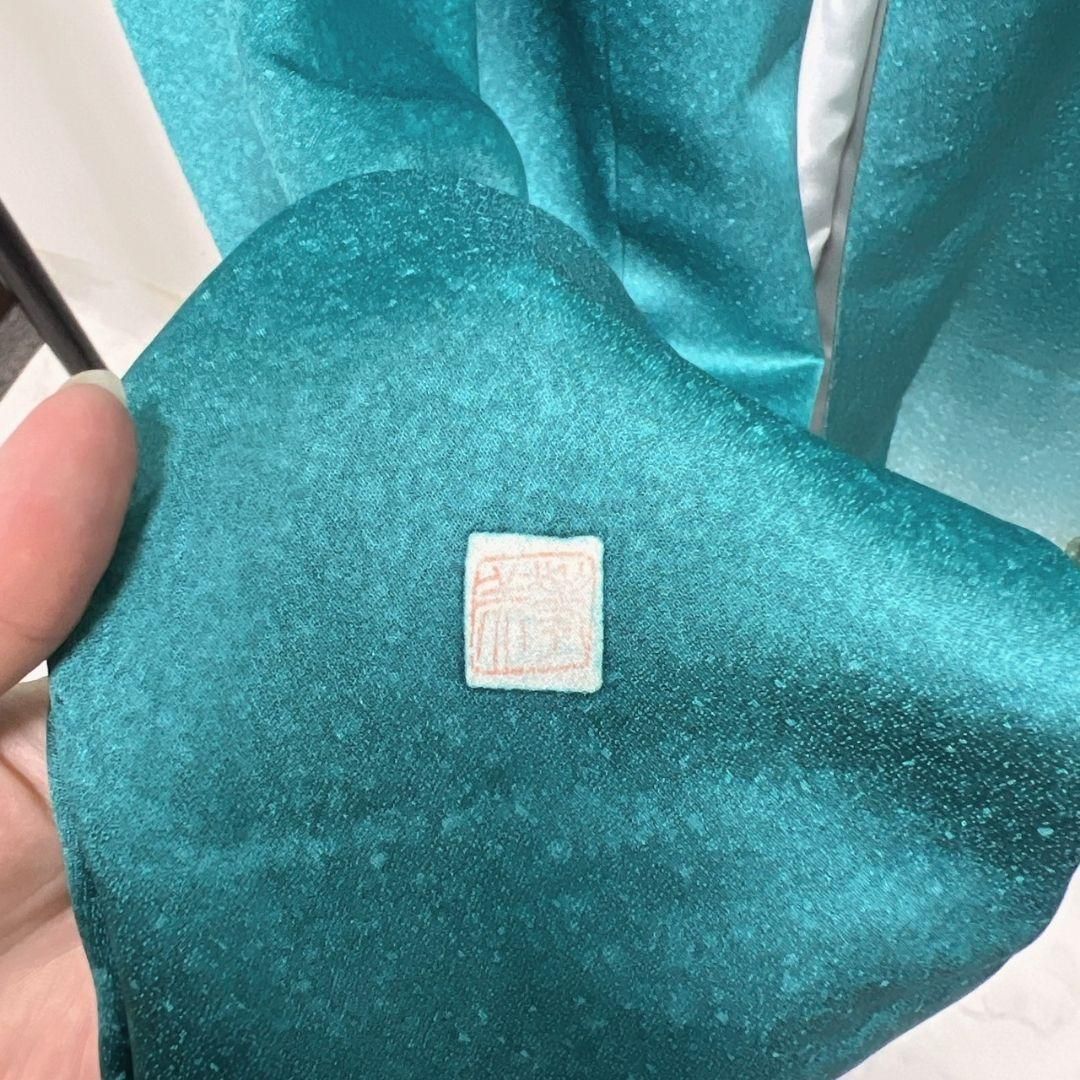 訪問着 作家もの たたき染め 辻ヶ花 藤の花 グラデーション 091a p