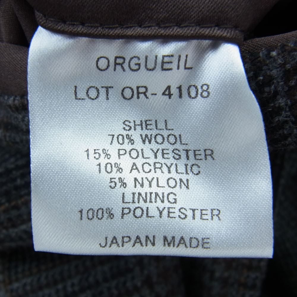 ORGUEIL オルゲイユ OR-4108 OR-4107 OR-1049 Glen Check Jacket Gilet ...