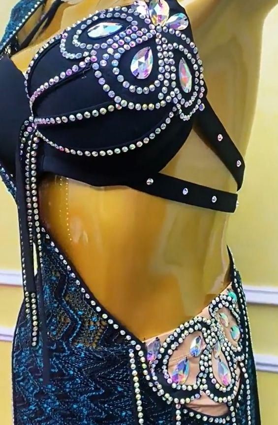 ベリーダンス オリエンタル衣装 袖あり ブラ スカート オーダー