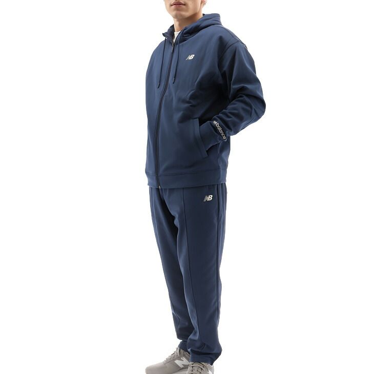 ニューバランス スウェット 上下セット メンズ Newbalance 裏起毛 フルジップパーカー ロングパンツ セットアップ トレーニングウェア 男性 スポーツウエア スウェジャー 服 メンズウエア|AMJ53174-AMP53175-NNY