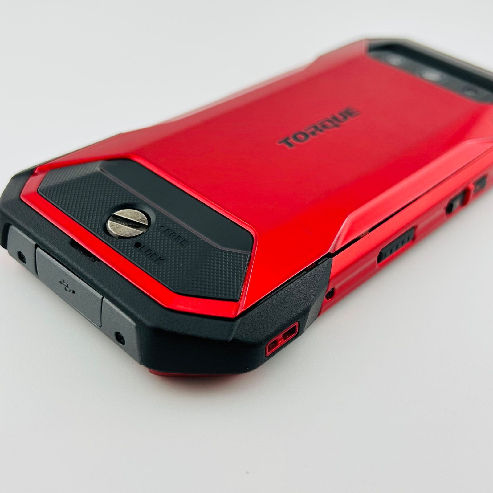 バッテリー良好 TORQUE 5G 128GB レッドSIMフリー(simロック解除済) 白