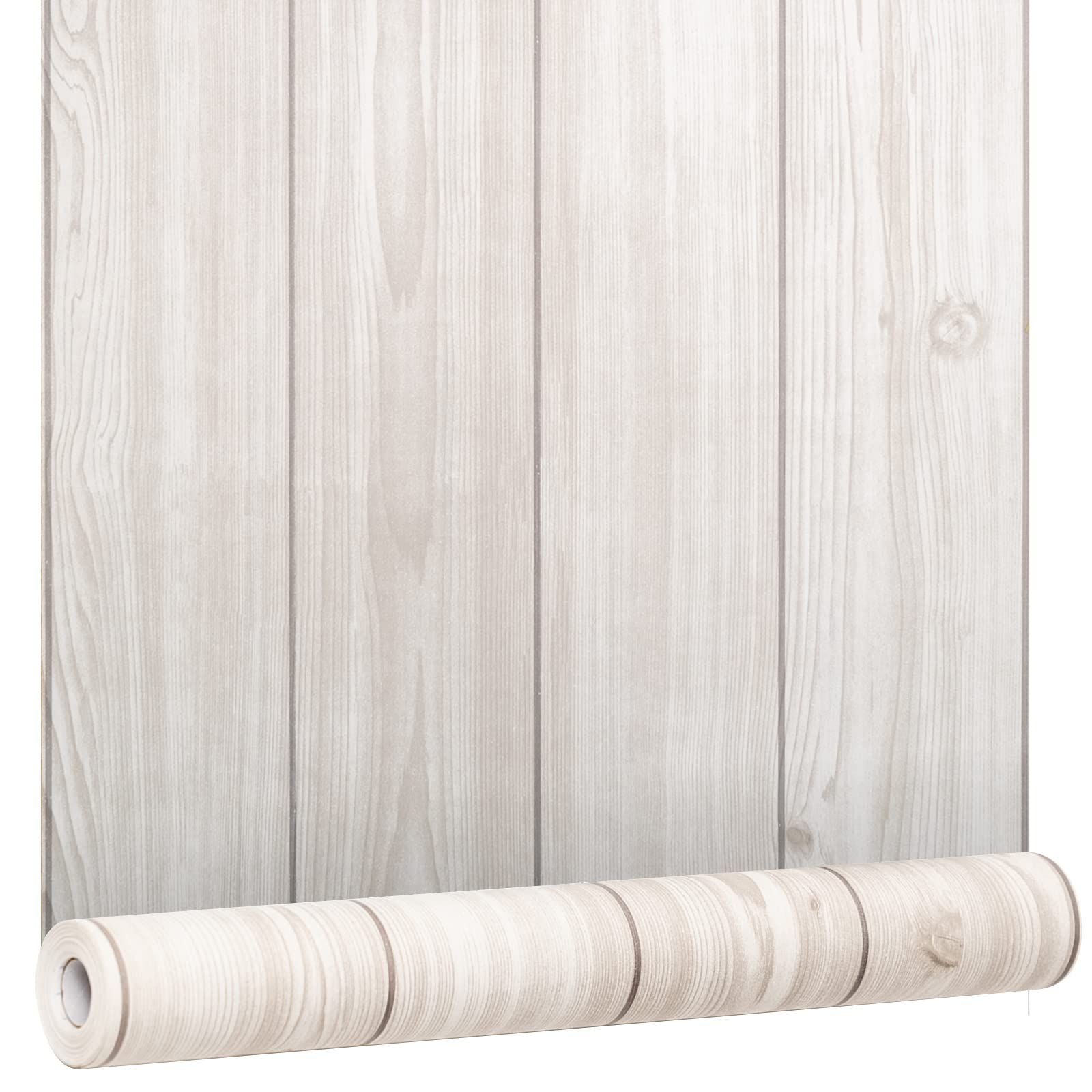 壁紙シール 木目調 白45cm×約10m 4本 リメイクシート 木目 壁紙シール
