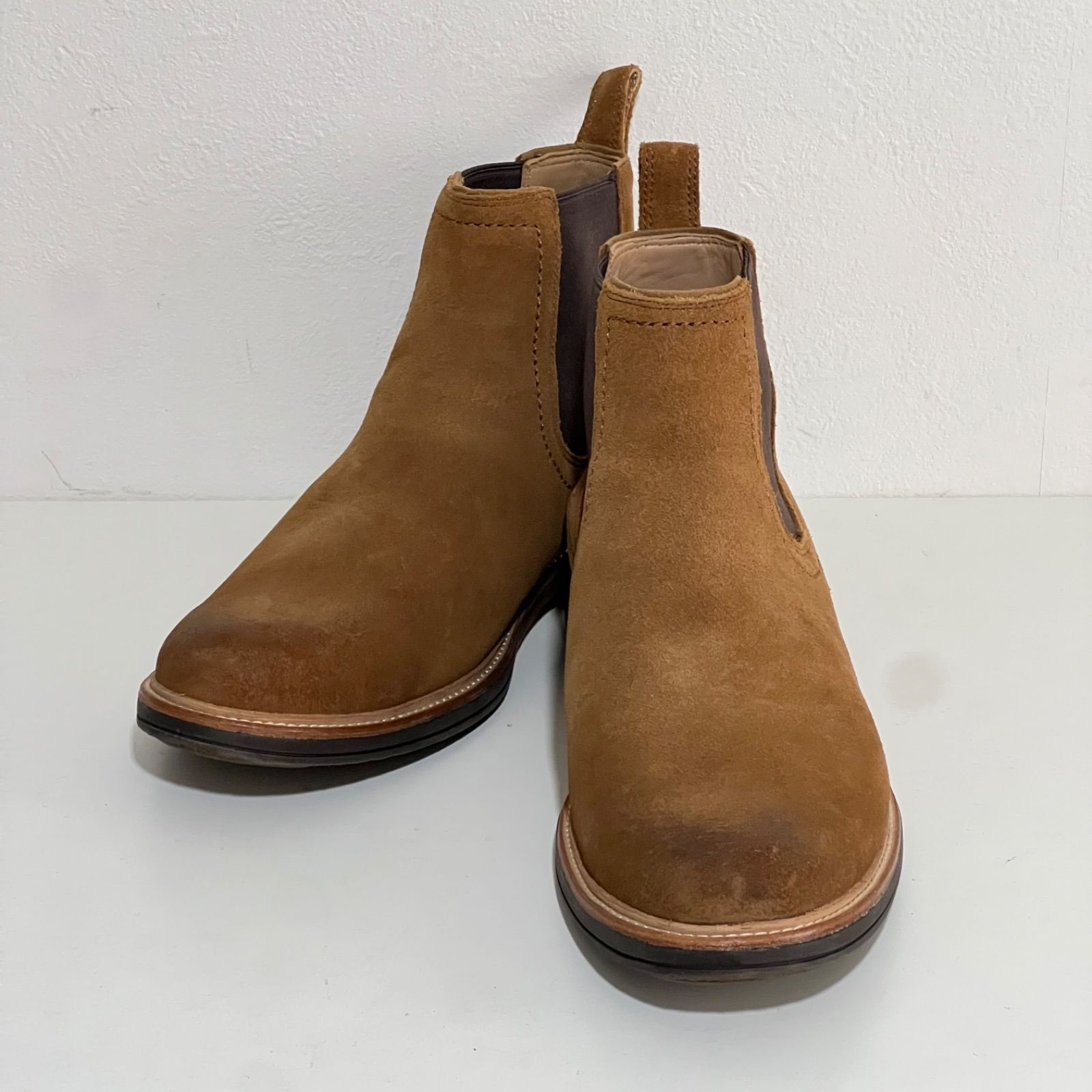 Z1155 UGG アグ サイドゴアブーツ スウェード 革 キャメル  メンズ  28cmサイズ