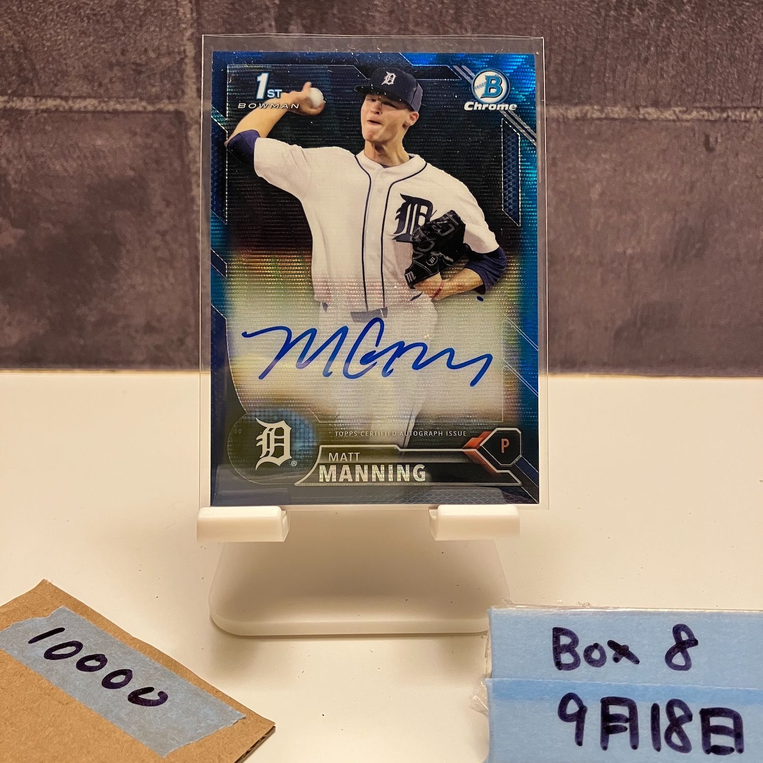 2016 Topps 1st Bowman Chrome Matt Manning 036|150 直筆サイン Detroit Tigers カード