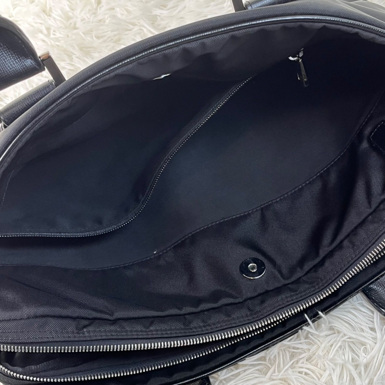 【美品】BALLY 2way ビジネスバッグ ナイロン×レザー ブラック 美品 BALLY 2way ビジネスバッグ ナイロン レザー ブラック