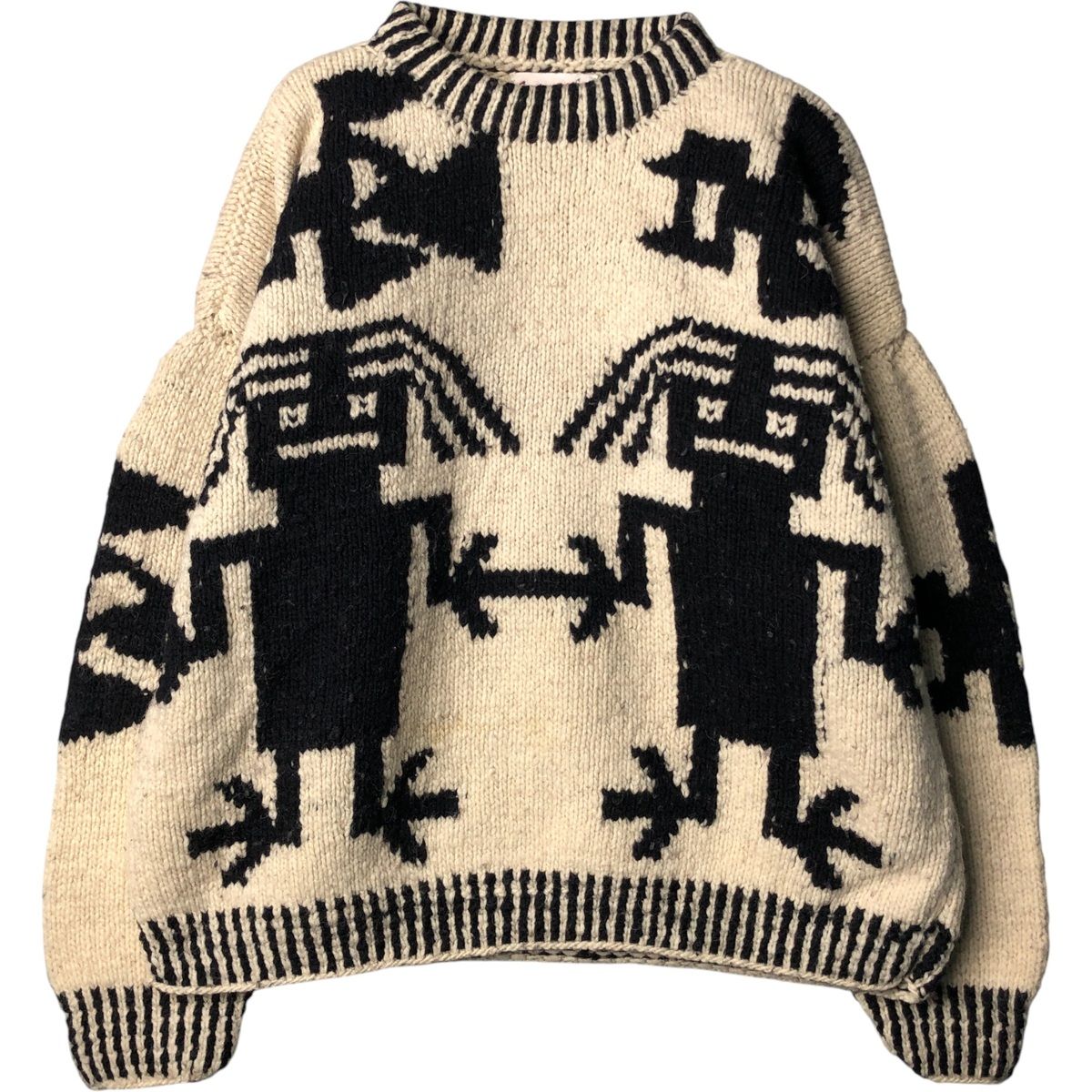 古着 Foreign Affair 総柄 エクアドルニットセーター メンズXL相当 ヴィンテージ|eaa594399