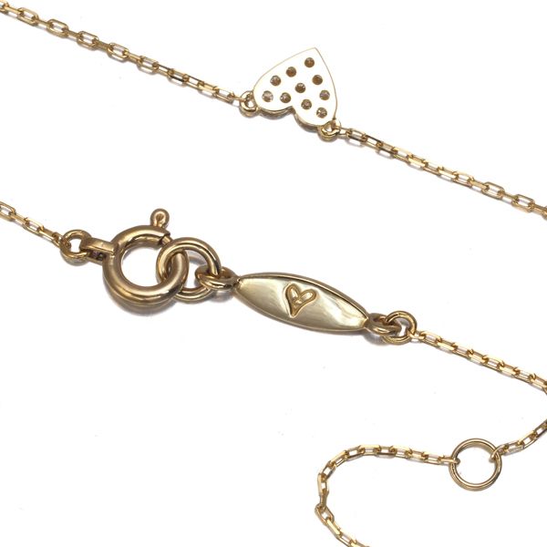 アーカー ネックレス ダイヤ ダイヤモンド 0.05ct ハートパヴェ