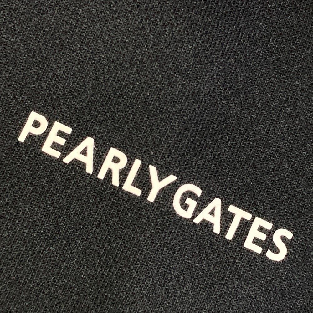 サイズ：1 PEARLY GATES パーリーゲイツ  フロントプリント ハイネック長袖Tシャツ  ネイビー系 [240101454902] ゴルフウェア レディース ストスト PEARLY GATES パーリーゲイツ ハイネック長袖Tシャツ ネイビー系