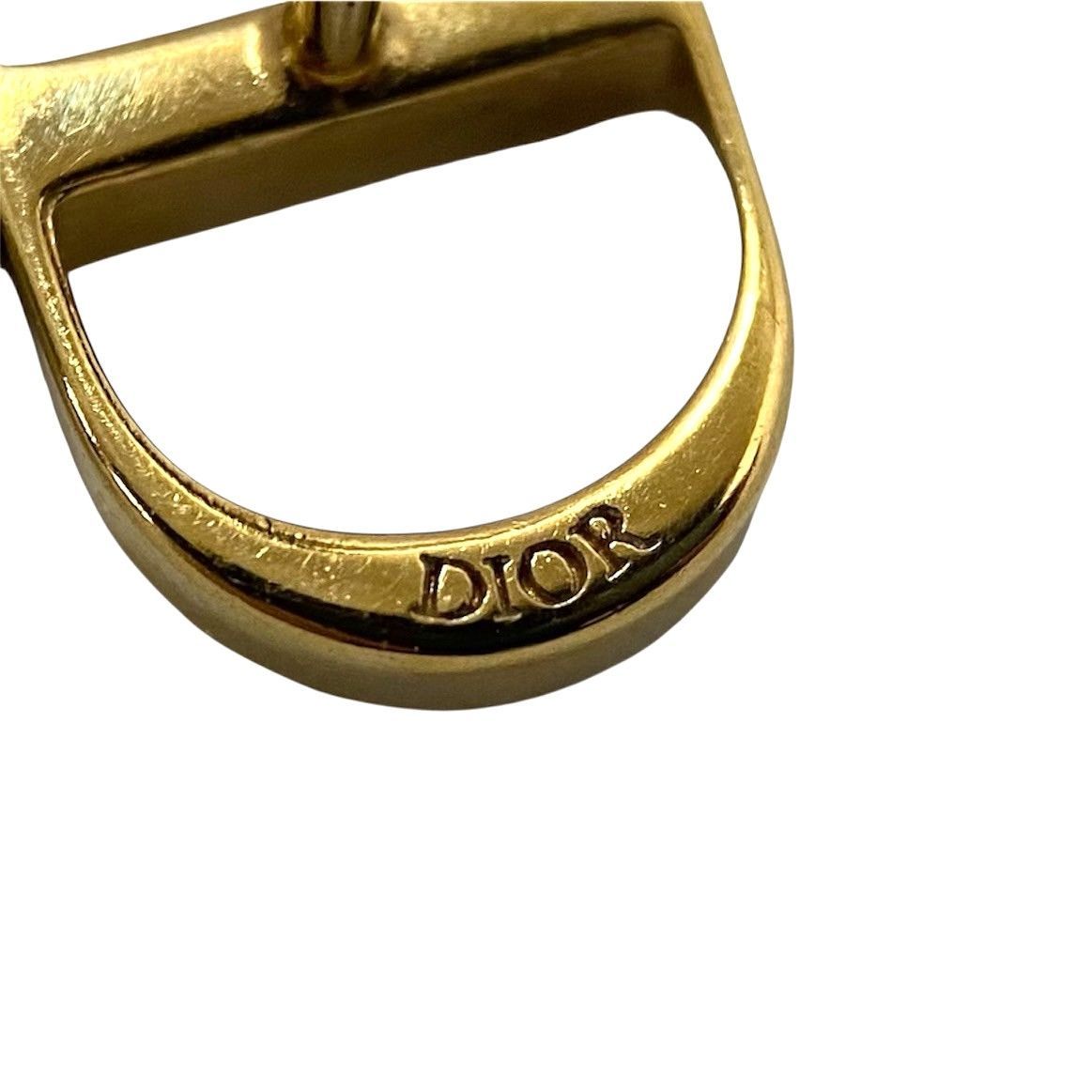 Dior】CDロゴ フェイクパール ピアス 片耳のみ ゴールド/金