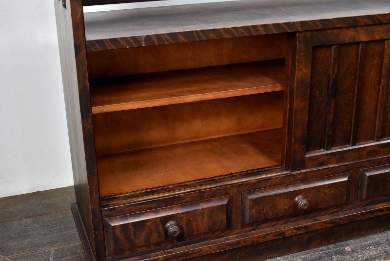 蔵C9063】北海道民芸家具 茶棚 サイドボード 飾棚 - メルカリ