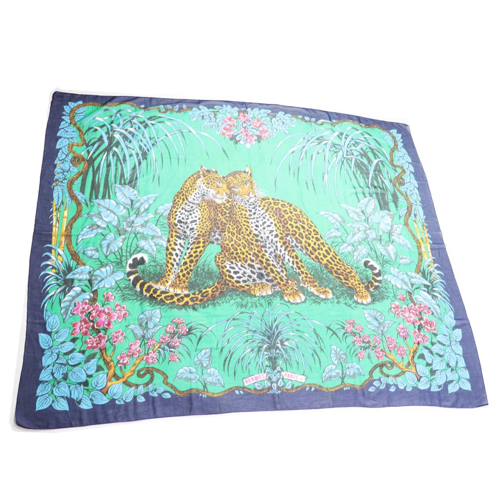 極美品◎HERMES エルメス Jungle Love ジャングルラブ コットン100％ パレオ スカーフ マルチ 147×171cm 箱付き  フランス製 レディース - メルカリ