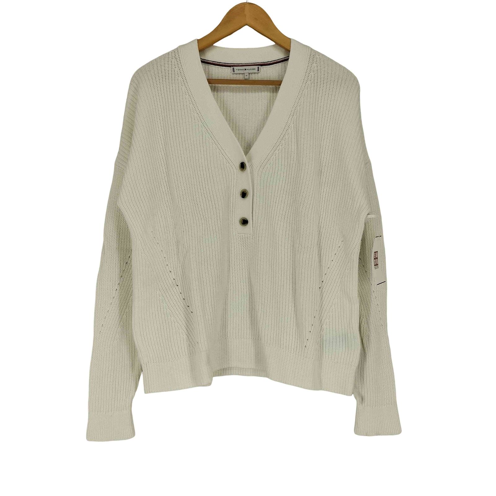 トミーヒルフィガー TOMMY HILFIGER コットンニット ヘンリー