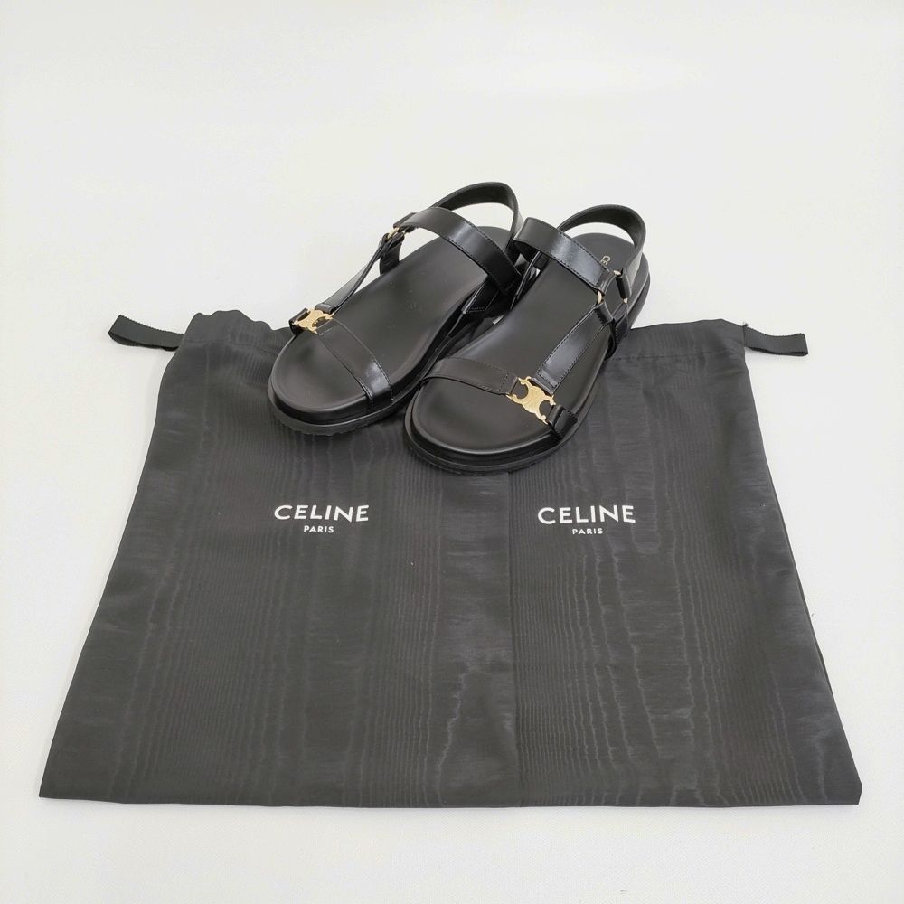 CELINE セリーヌ モード トリオンフ サンダル / カーフスキン CELINE モード トリオンフ サンダル カーフスキン サイズ37 定価