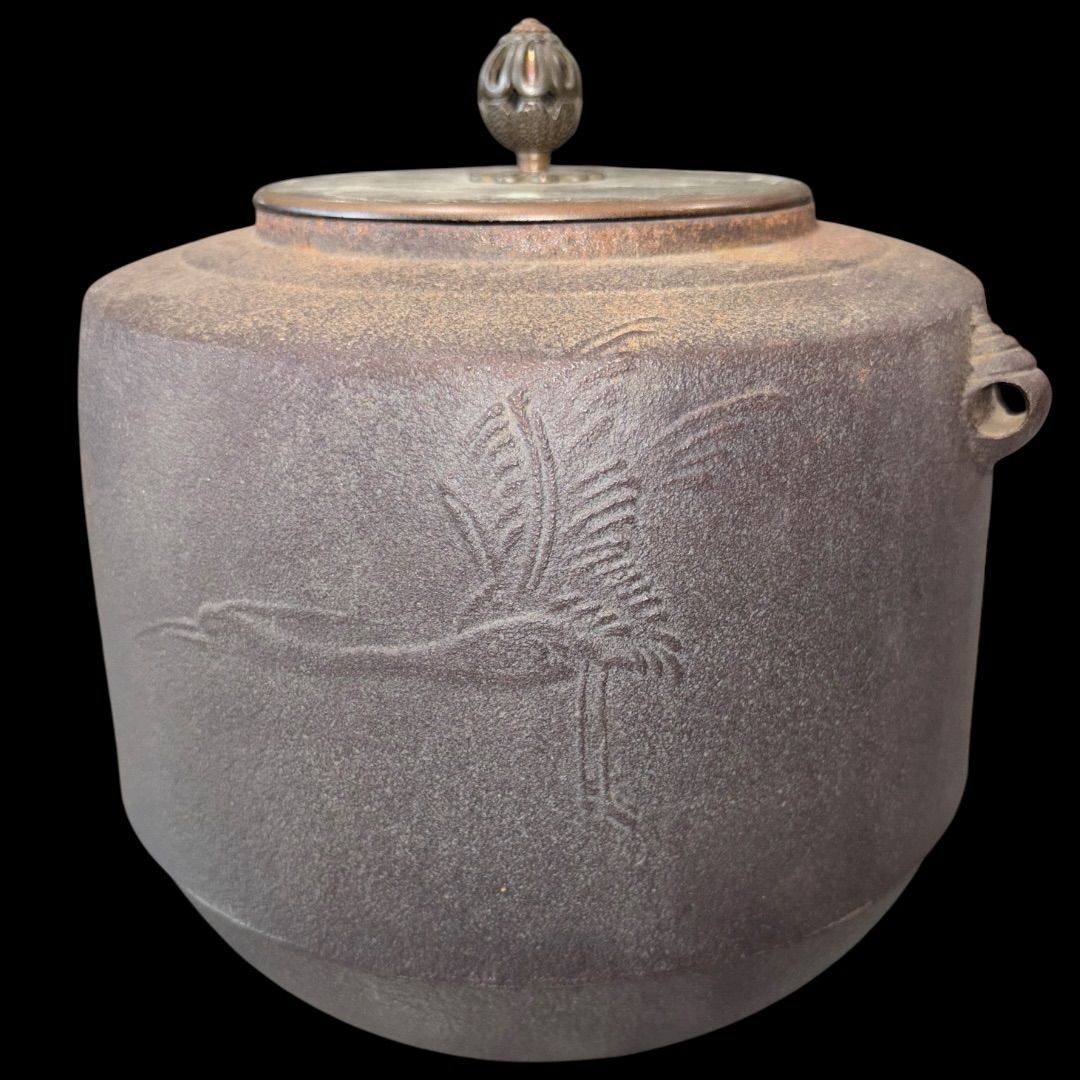 伝統工芸士 菊池政光 定価数十万円 鶴と鳥 鉄瓶 アンティーク 骨董 IMPECCABLEHEALTHCARESERVICES_COM