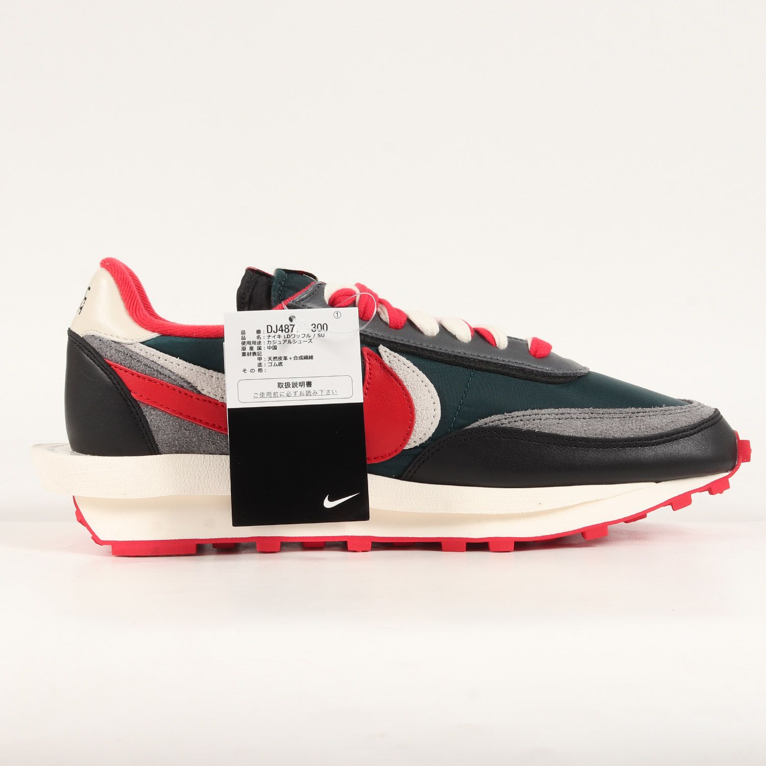 Sacai サカイ サイズ:30.0cm NIKE UNDERCOVER LDWAFFLE / SU (DJ4877-300) 2021年秋冬 ナイキ アンダーカバー LDワッフル ミッドナイトスプルース ユニバーシティレッド US12 ローカット スニーカー コラボ  【メンズ】