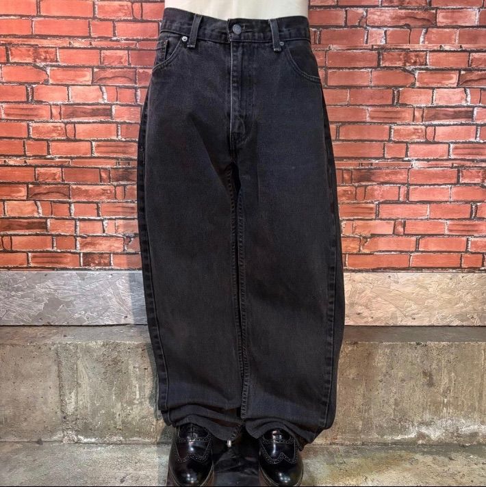 USA 古着 Levi s505 ブラックデニムパンツ ワイド アメカジ シティ