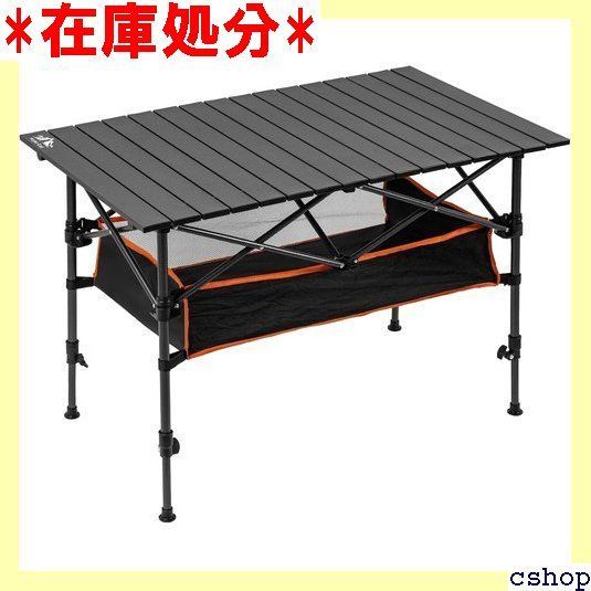 FIELDOOR アウトドア 折りたたみ テーブル 108cm×60cm 高さ44cm