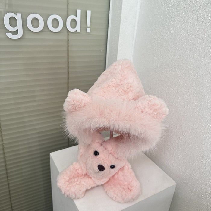 キッズ ファー帽子 帽子マフラー マフラー ネックウォーマー