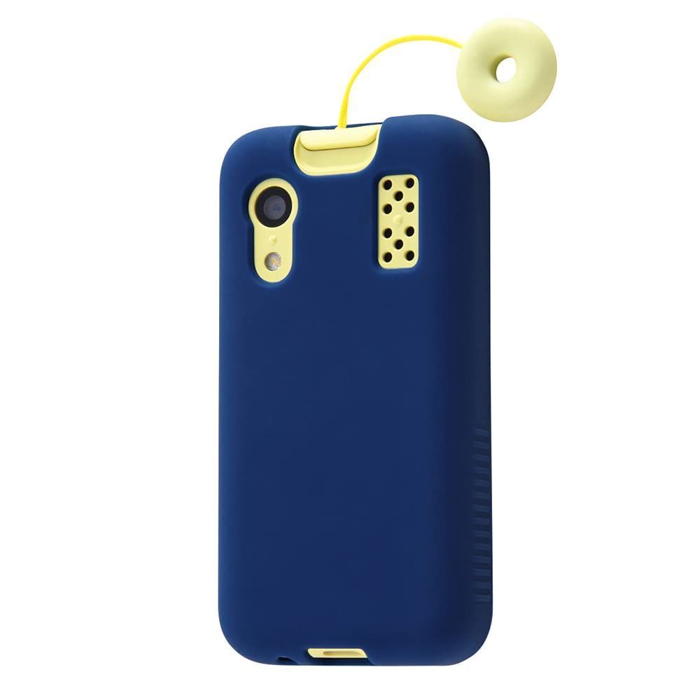デジタルアルキミスト Digital Alchemist ドコモ docomo キッズケータイ KY-41C ケース シリコン 素材 滑り止め付き 落下防止 防塵 機種 設計 衝撃吸収 端末のストラップホールを使用 ブルー 青