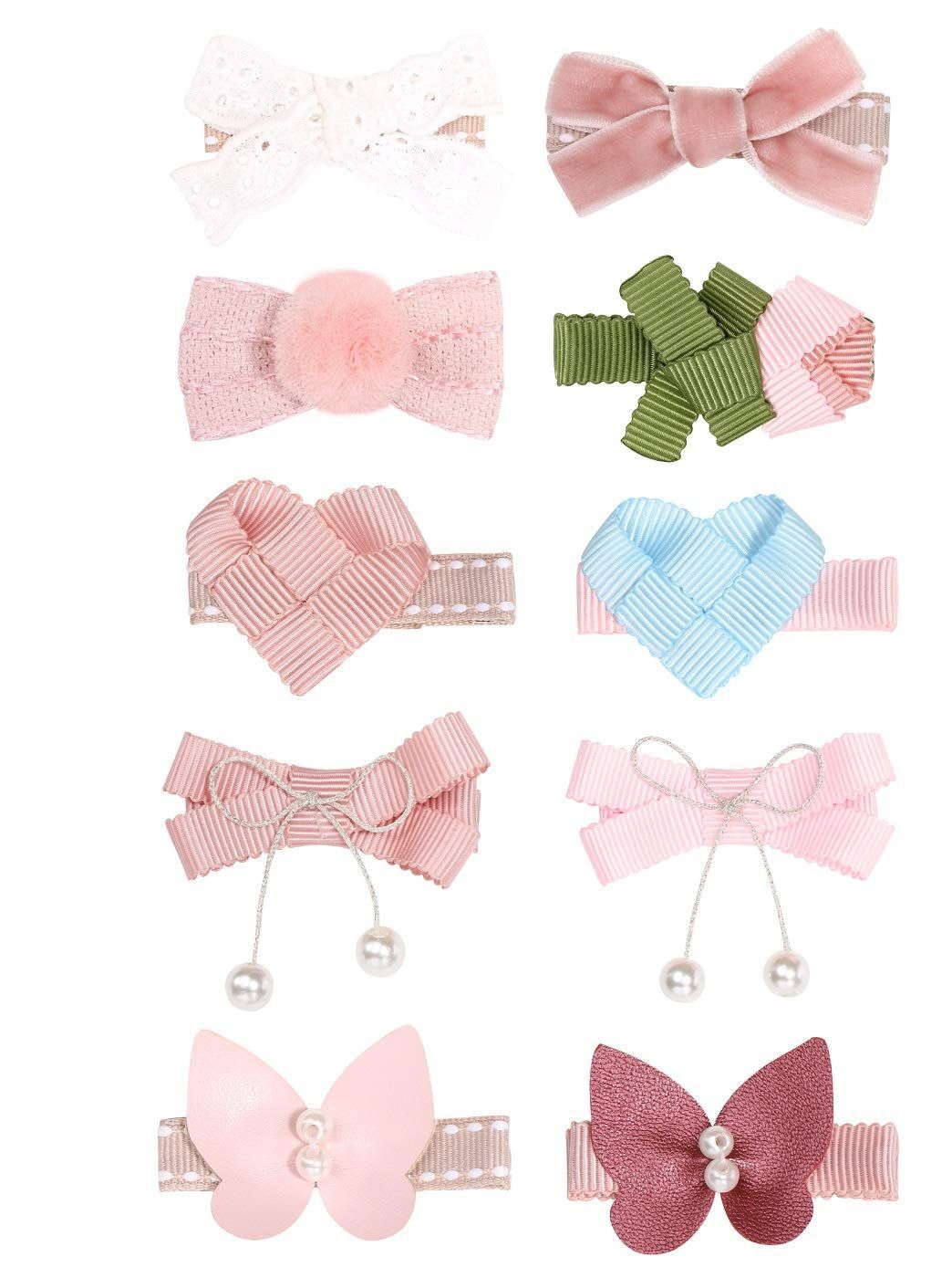ヘアピン 子供 ヘア 赤ちゃん キッズ 前髪クリップ 10点 ヘアクリップ セット ベビーヘアピン へあ ベビー ボウノット かわいい おしゃれ LYXOTO お プレゼント