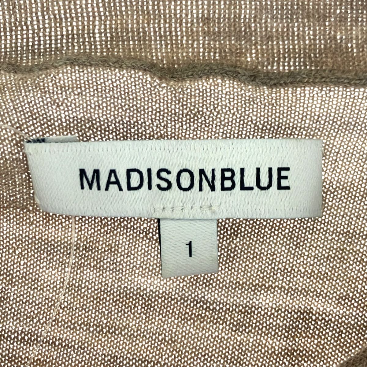 MADISONBLUE - MADISON BLUE マディソンブルー 19AW クルーネックウールニットセーター MB194-8015 ブラウン系 S MADISON BLUE マディソンブルー 19AW クルーネックウールニット