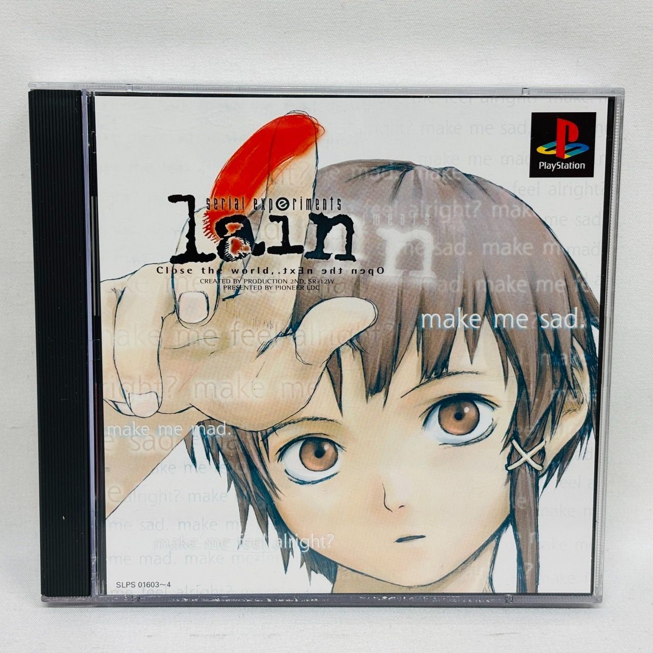 serial experiments lain ps1 帯　ハガキ、シールセット 帯付 PS ソフト serial experiments lain ゲーム ディスク 帯