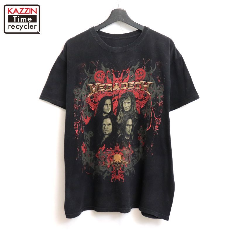MEGADATH☆メガデス☆バンT☆リスク☆メタル☆バンドT☆L☆グレー☆ メガデス Tシャツ Lサイズ Megadeth ロックバンド バンドTシャツ