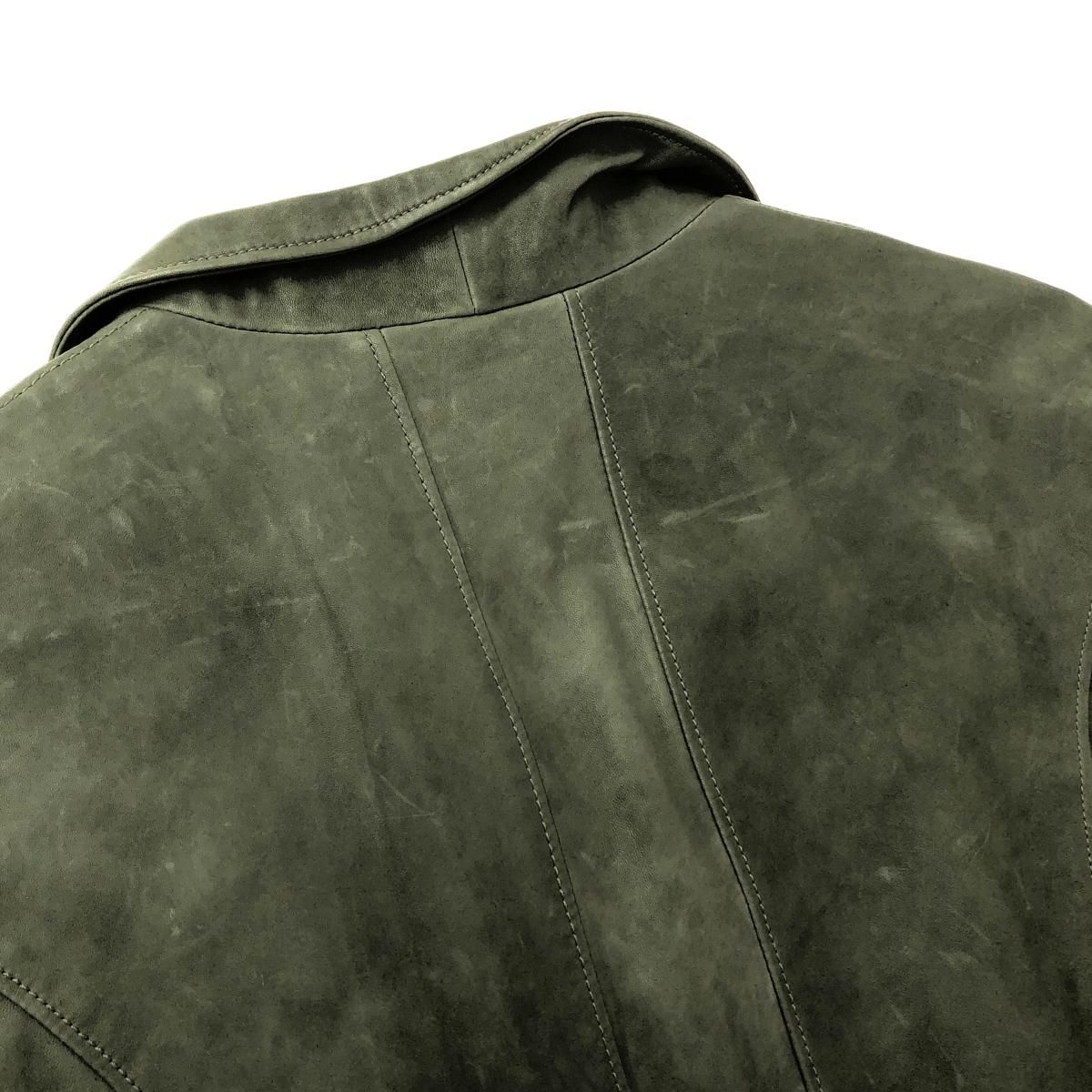 EMPORIO ARMANI エンポリオアルマーニ レザージャケット 48 グリーン