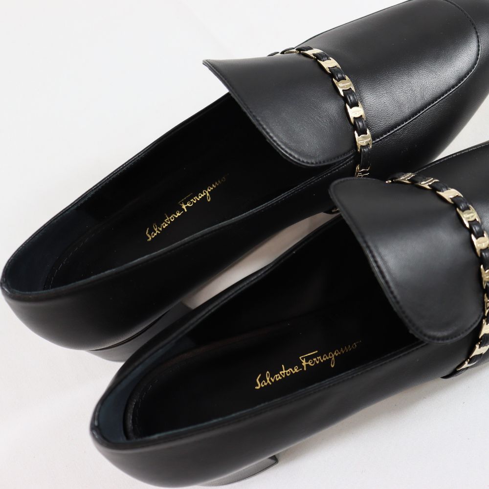 26.5cm【限定セール】新品・未使用 FERRAGAMO フェラガモ ローファー 靴 01R049 730031 ブラック BLACK  サルヴァトーレ フェラガモ SALVATORE FERRAGAMO 大きいサイズ - メルカリ