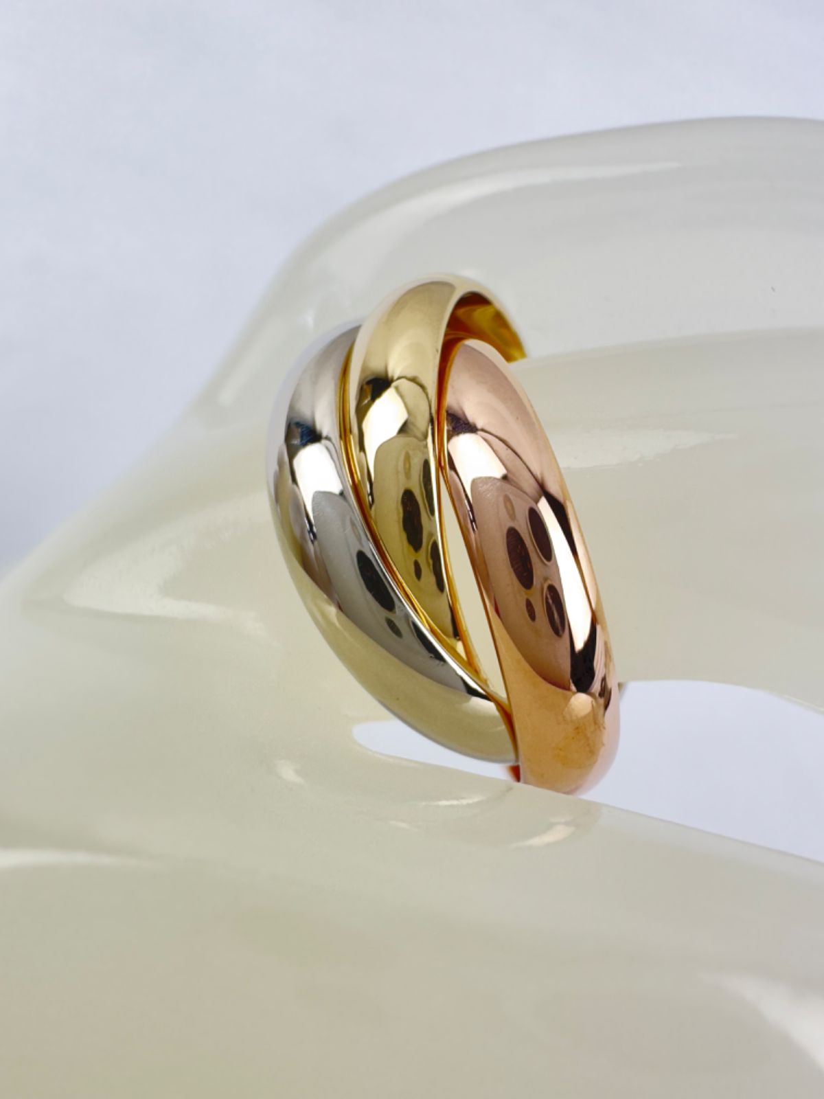 【新品仕上げ済】Cartier カルティエ トリニティリング  10号 5123 新品仕上げ済】Cartier カルティエ トリニティリング 10号 5123