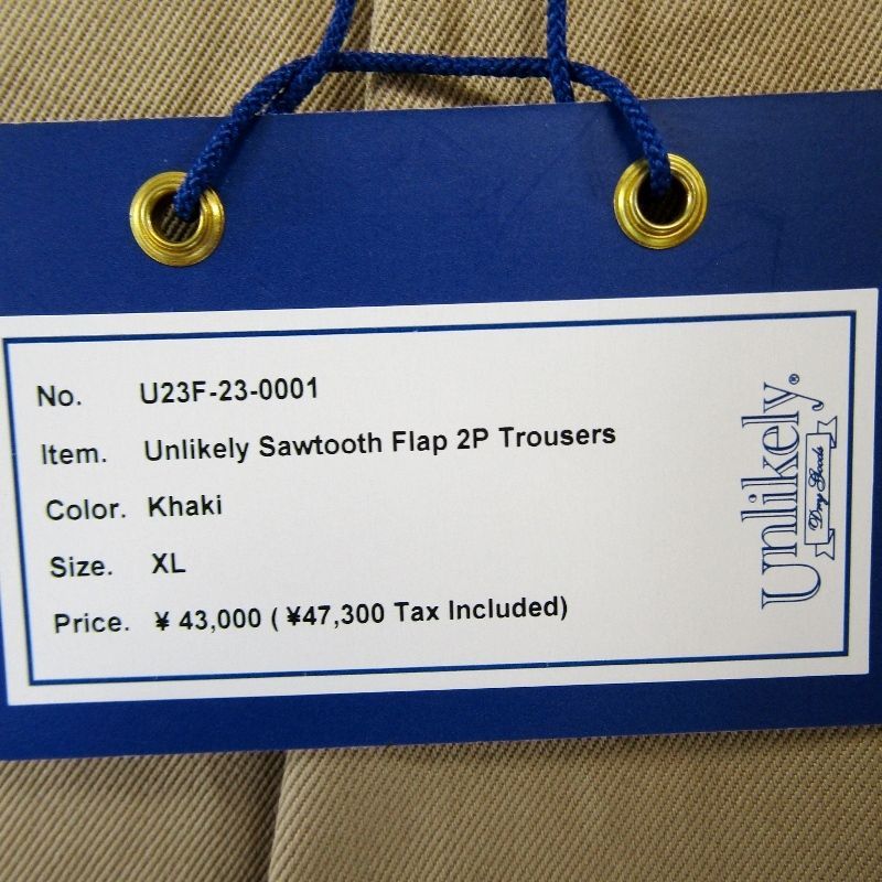 未使用 Unlikely アンライクリー Sawtooth Flap 2P Trousers