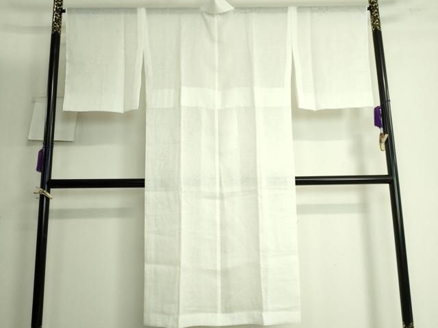 平和屋着物 夏物 長襦袢 草花紋紗 麻 DZAA9799kh5