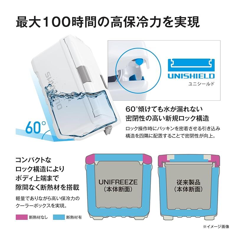 ブレスレット シマノ SHIMANO クーラーボックス ユニフリーズ BS 20L 釣り用 レジャー アウトドア キャンプ スカイブルー 1 都会的な