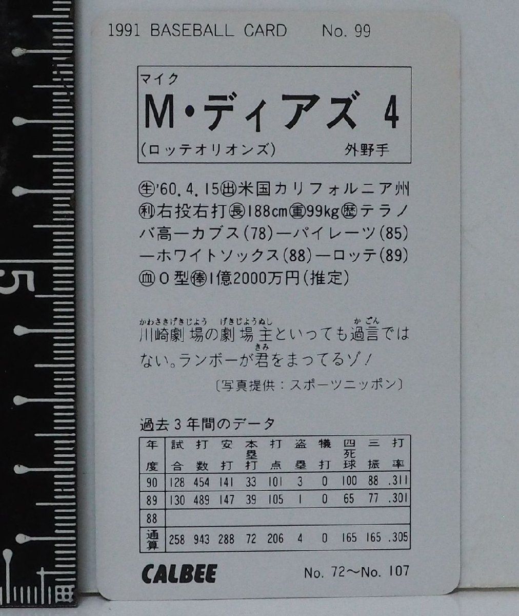 カルビー プロ野球カード 90年 No.170 オリオンズ マイク・ディアズ 71jyFoZsd7L._UF894,1000_QL80_.jpg