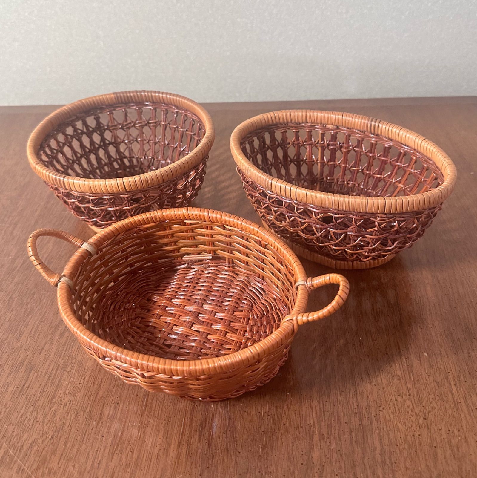 カゴバスケット小物入れ