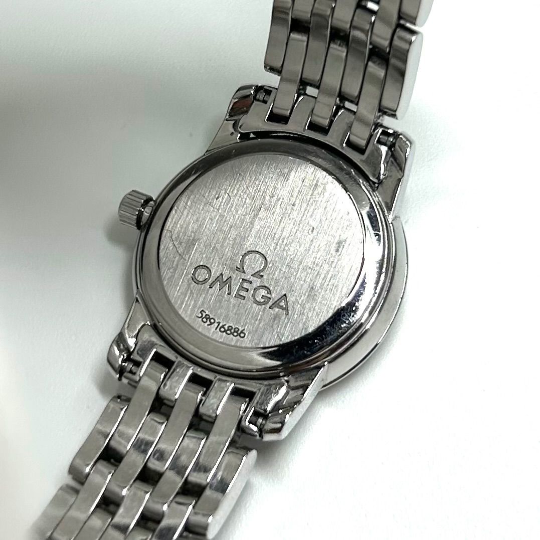 OMEGA オメガ デビル ホワイト シェル 文字盤 クォーツ 時計