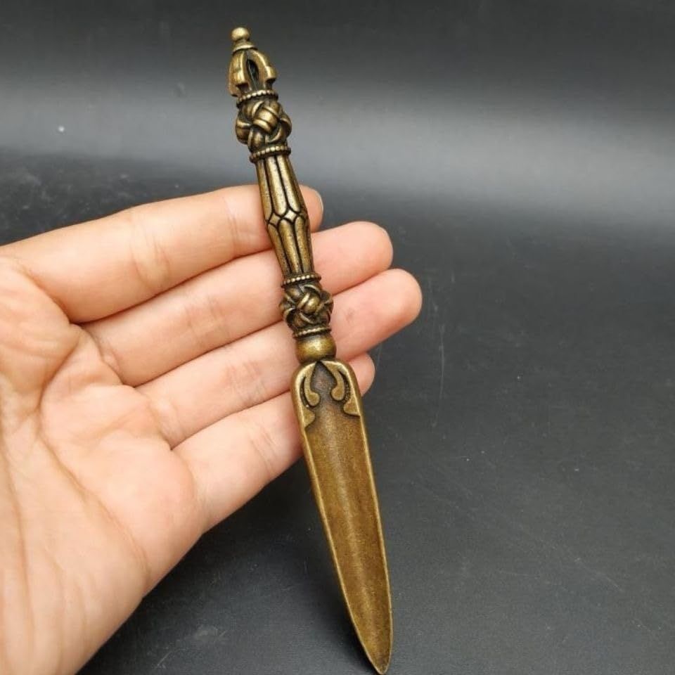 法器 独鈷杵 長さ13.5cm 真鍮製 前具 密教法具 杵形 寺院ギフト用 金剛杵 お守り どっこ