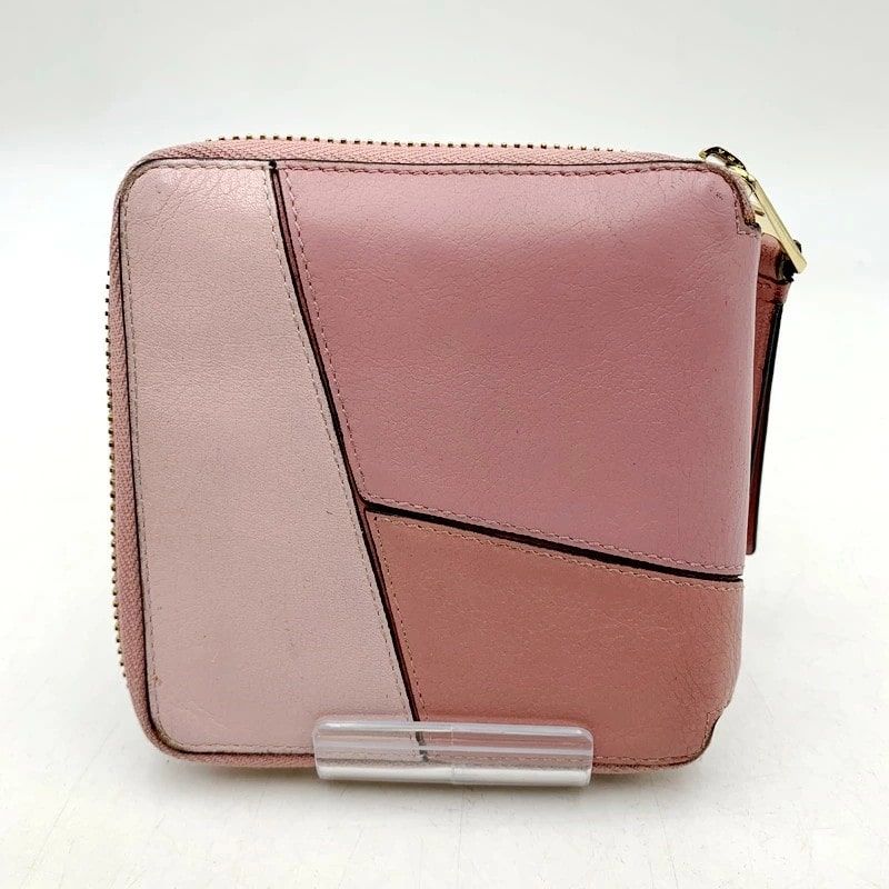 LOEWE ロエベ 折り財布 ラウンドファスナー パズル LOEWE - 超極美品 LOEWE スクエアパズル ラウンドファスナー 二