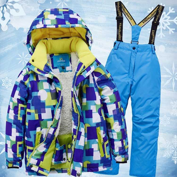 5点セット スキーウェア キッズ 上下セット 100-160cm グローブ 帽子