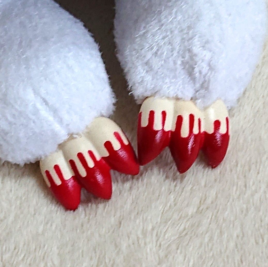 脱グル〜ミ〜 咬筋力自慢ポーチ ポケットタイプ アルビノ ぬいぐるみ