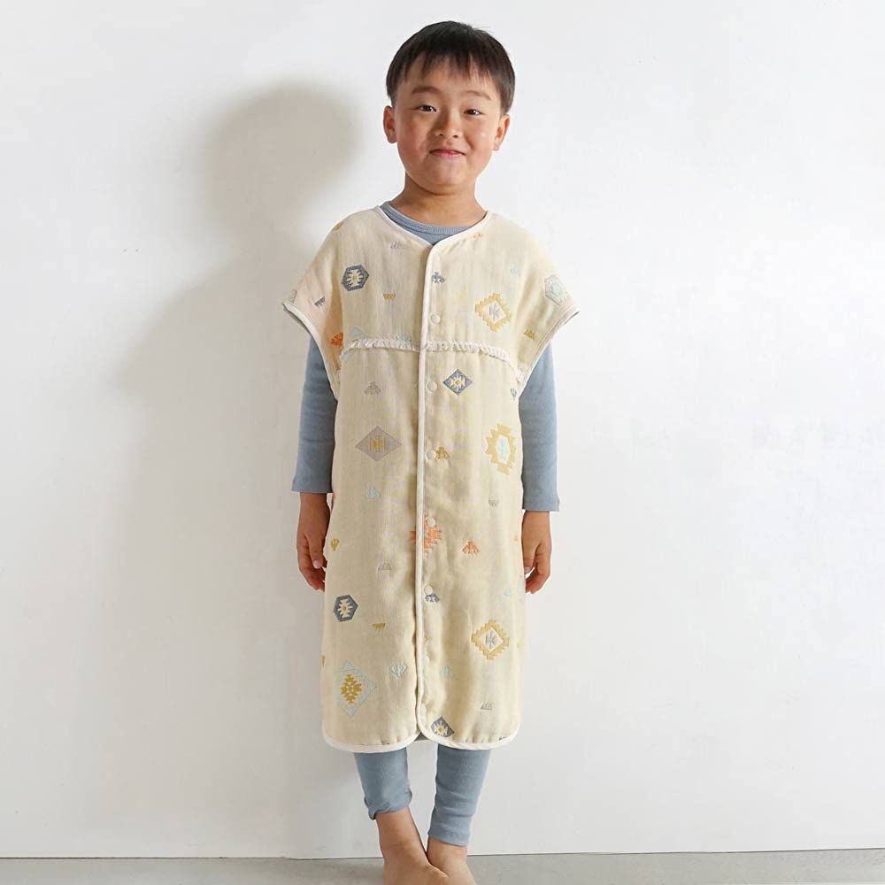 10 mois ディモワ -BOBO ふくふくガーゼ 6重ガーゼ スリーパー ジュニアサイズ トーテム