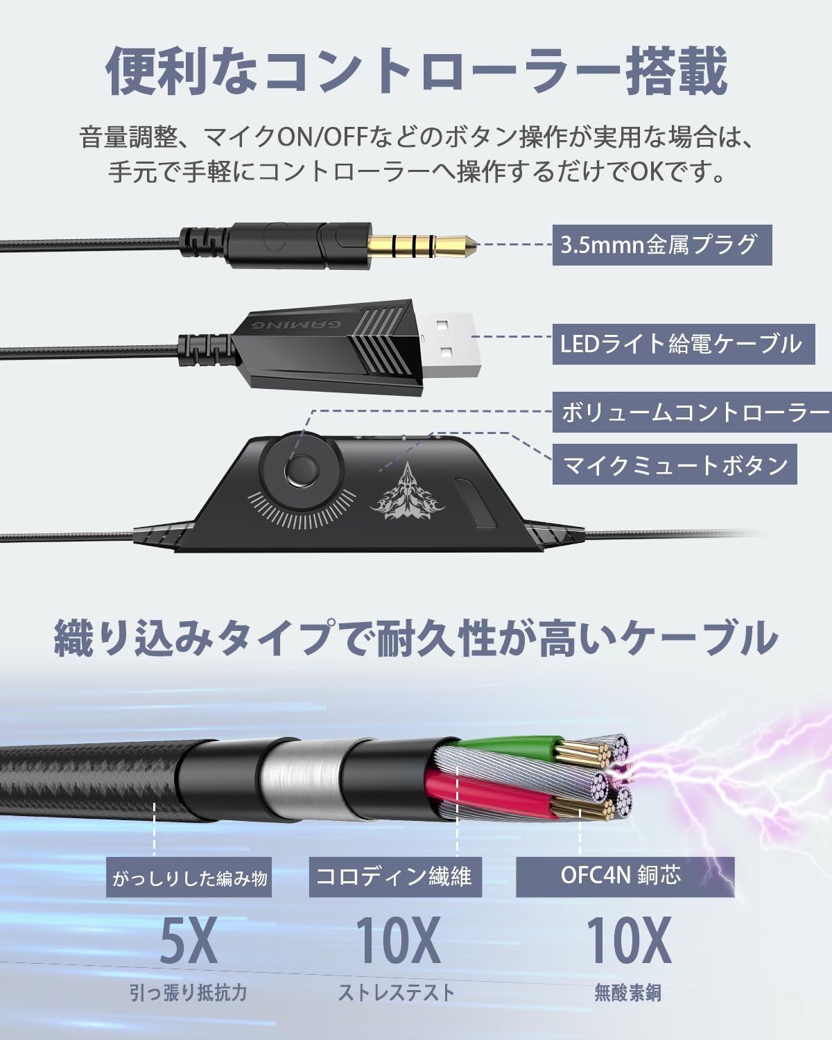 ステレオヘッドホン