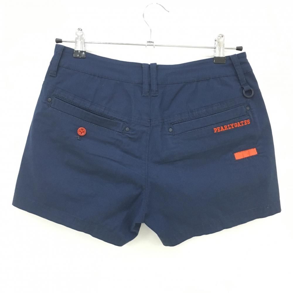 超美品】パーリーゲイツ ハーフパンツ オレンジ ティー装着可 ロゴ