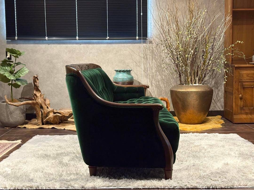 maruni マルニ木工　3人掛けソファ　3Pソファ　リベット　グリーン　GZ maruni マルニ木工 3人掛けソファ 3Pソファ リベット グリーン GZ 高級