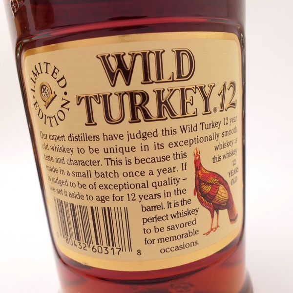 【お酒】ワイルドターキー12年 50.5% 750ml 未開栓 箱 旧ラベル 分割ラベル WILD TURKEY バーボン ウイスキー ◆送料込◆質屋-i8883