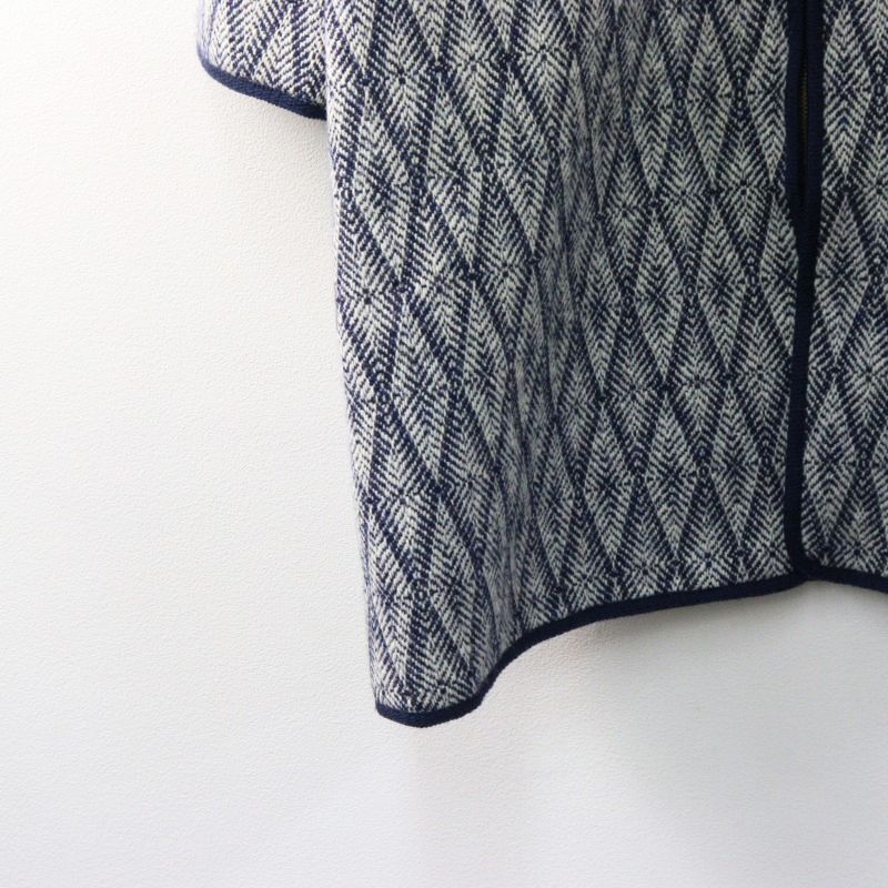 リゼッタ Lisette クラリス ウールノーカラーコート/ネイビー 中綿